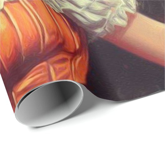  pulp horror meisje illustratie cadeaupapier (Rol Hoek)