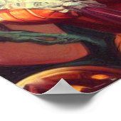  pulp horror meisje illustratie poster (Hoek)