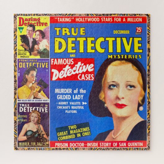  PULP MAGAZINE HOESJE ART JAREN 1940 LEGPUZZEL (Verticaal)