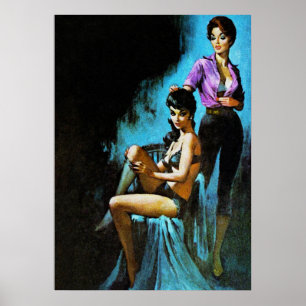 pulp magazine Hoesje Art met vreemd gevoel Poster