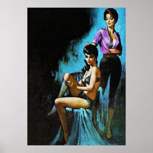 pulp magazine Hoesje Art met vreemd gevoel Poster (Voorkant)