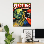 pulp Magazine Hoesje STARTEN VAN STORIES Poster (Thuiskantoor)