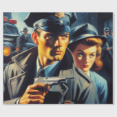  pulp politie illustratie cadeaupapier (Vlak)