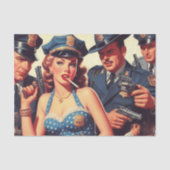  pulp politie illustratie tissuepapier (Voorkant)