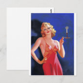 Pulp rechercheur Femme Fatale Briefkaart (Voorkant / Achterkant)