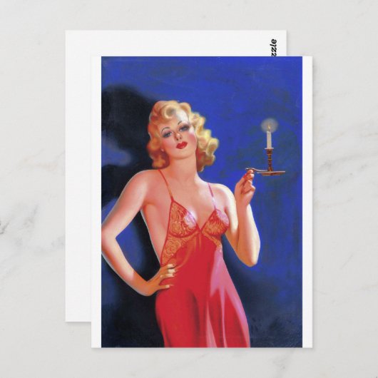 Pulp rechercheur Femme Fatale Briefkaart (Voorkant / Achterkant)