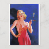 Pulp rechercheur Femme Fatale Briefkaart (Voorkant)