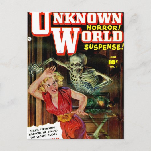 Pulp Science Fiction briefkaart #2 (Voorkant)