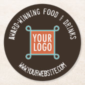 Pulpboard Custom Bar Onderzetters Bulk Company Log (Voorkant)