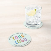 Pulpboard Paper Onderzetters Company Logo Light Gr (Insitu)