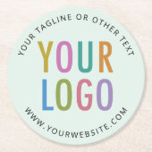 Pulpboard Paper Onderzetters Company Logo Light Gr (Voorkant)