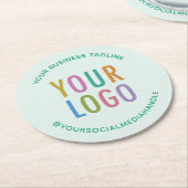 Pulpboard Paper Onderzetters Company Logo Light Gr (Gebogen)