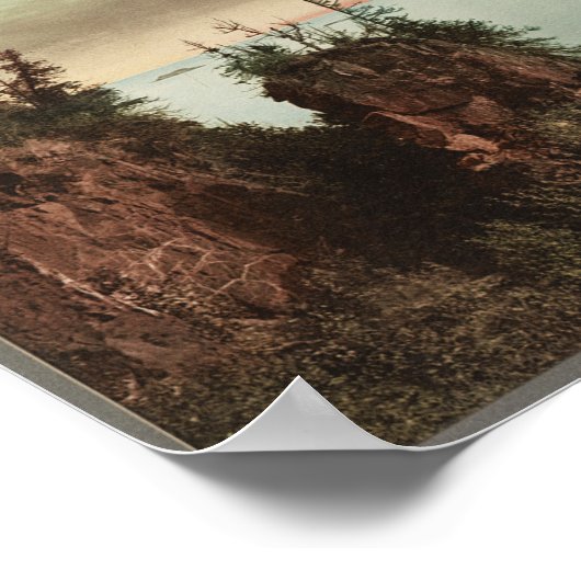 Pulpit Rock, Presque Isle Park Marquette, MI Poster (Hoek)