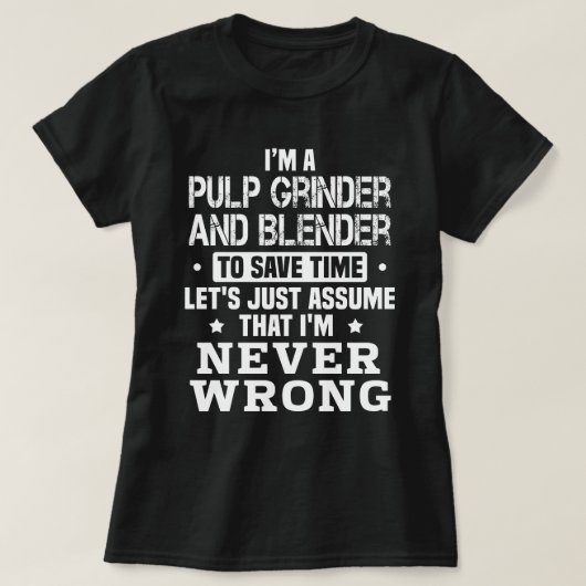 pulpmolen en -menger t-shirt (Design voorkant)