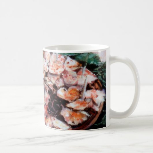 Pulpo a la gallega koffiemok (Rechts)