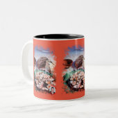 Pulpo a la gallega tweekleurige koffiemok (Voorkant links)