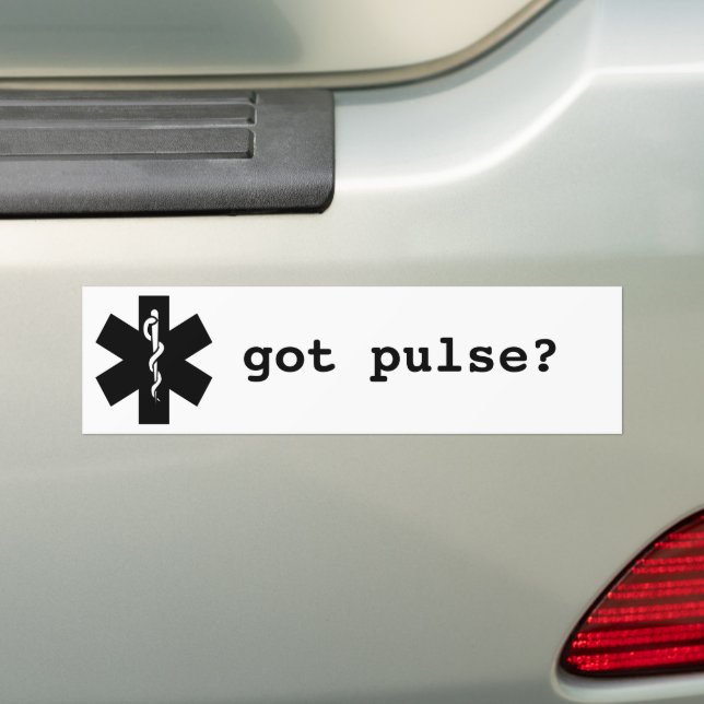 puls bumpersticker (Op auto)