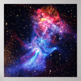 Pulsar B1509 - Hand of God Röntgennevel NASA-foto Poster
