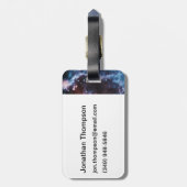 Pulsar Neutron Star Galaxy Afbeelding Bagagelabel (Achterkant verticaal)