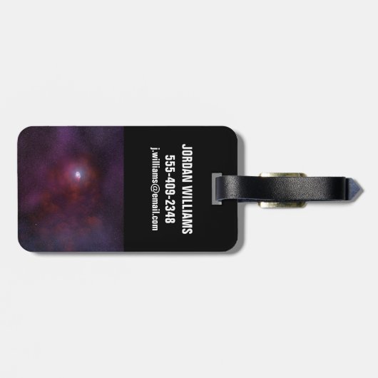 Pulsar wind van een neutronenster. bagagelabel (Achterkant horizontaal)