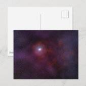 Pulsar wind van een neutronenster. briefkaart (Voorkant / Achterkant)