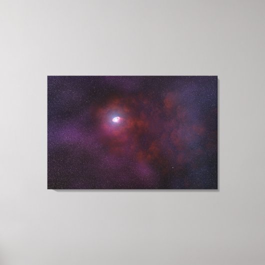 Pulsar wind van een neutronenster. canvas afdruk (Voorkant)