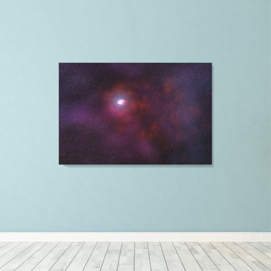 Pulsar wind van een neutronenster. canvas afdruk (Insitu (Houten vloer))