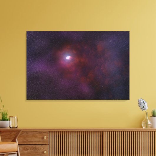 Pulsar wind van een neutronenster. canvas afdruk (Insitu (Woonkamer))