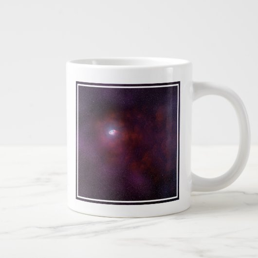 Pulsar wind van een neutronenster. grote koffiekop (Rechts)