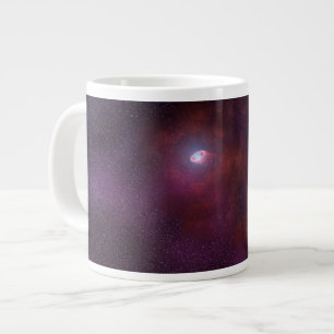 Pulsar wind van een neutronenster. grote koffiekop