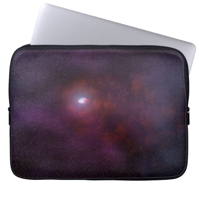 Pulsar wind van een neutronenster. laptop sleeve (Voorkant)