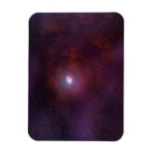 Pulsar wind van een neutronenster. magneet (Verticaal)