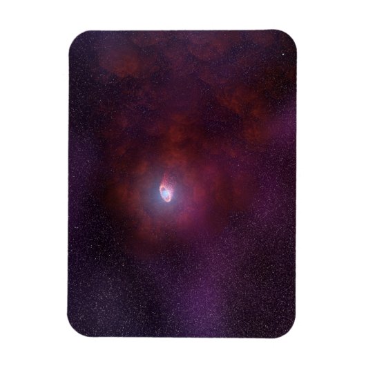 Pulsar wind van een neutronenster. magneet (Verticaal)