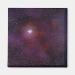 Pulsar wind van een neutronenster. magneet