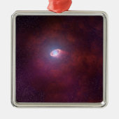 Pulsar wind van een neutronenster. metalen ornament (Voorkant)