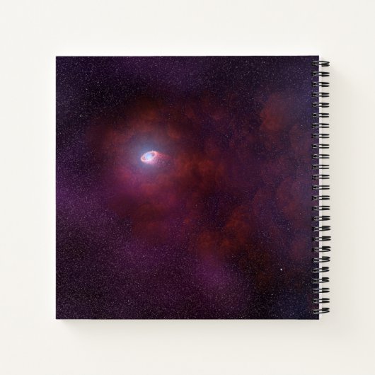 Pulsar wind van een neutronenster. notitieboek (Achterkant)