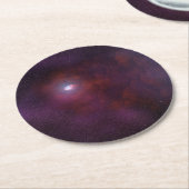 Pulsar wind van een neutronenster. ronde kartonnen onderzetter (Gebogen)