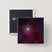 Pulsar wind van een neutronenster. vierkante button 5,1 cm (Voorkant /achterkant)