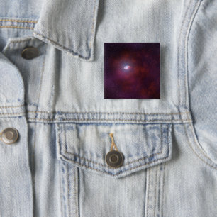 Pulsar wind van een neutronenster. vierkante button 5,1 cm