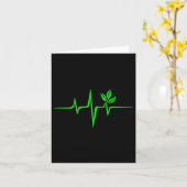 Pulse Green Heartbeat Vegan Plant Tree Environment Kaart (Gele Bloem)