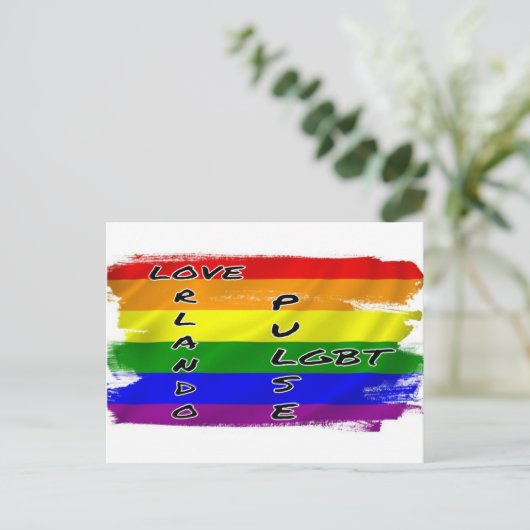 Pulse LGBT-vlag Briefkaart (Staand voorkant)