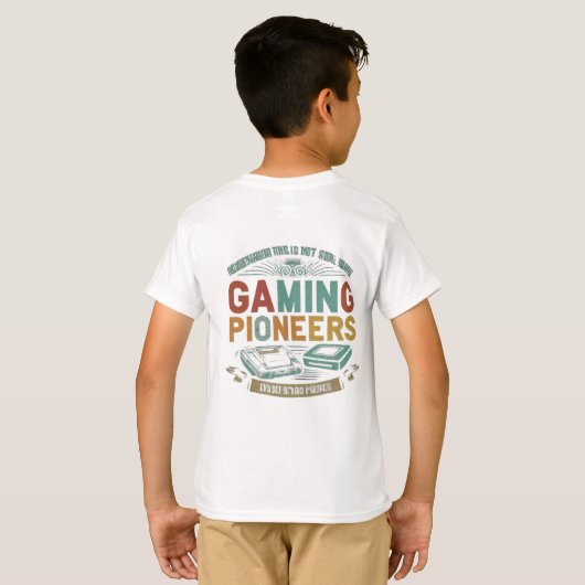 Pulse Met Doel Terug Gaming Pioniers T-shirt (Achterkant volledig)