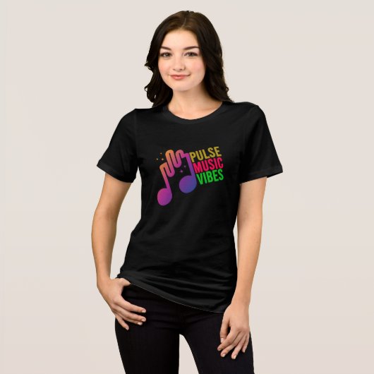 Pulse Music Vibes T-Shirt – Trendy Muziek Graphic (Voorkant volledig)