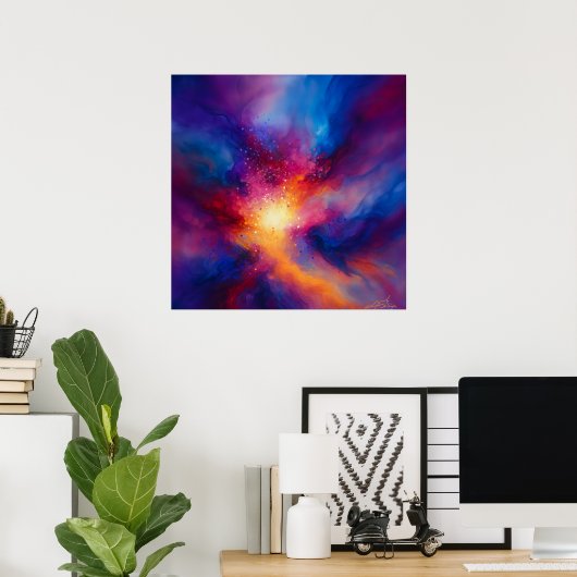 Pulse of the Infinite Abstract Poster (Thuiskantoor)