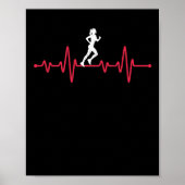 Pulse runner funny athletics jogging poster (Voorkant)