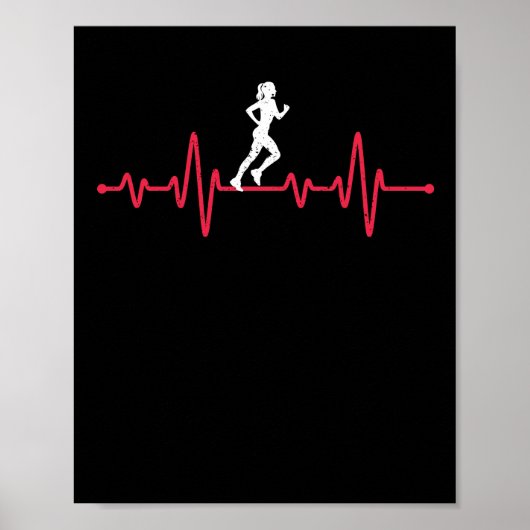 Pulse runner funny athletics jogging poster (Voorkant)