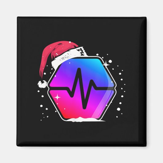 Pulsechain Pls naar de maan Kerstman Kerstman Magneet (Voorkant)