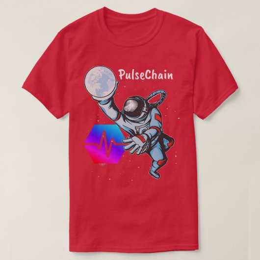 Pulsechain Space Man Astronaut Dunk Crypto Cryptoc T-shirt (Design voorkant)