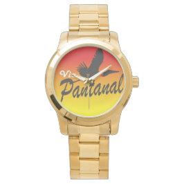 Pulseira de relógio Unisex Grande Dourada Horloge