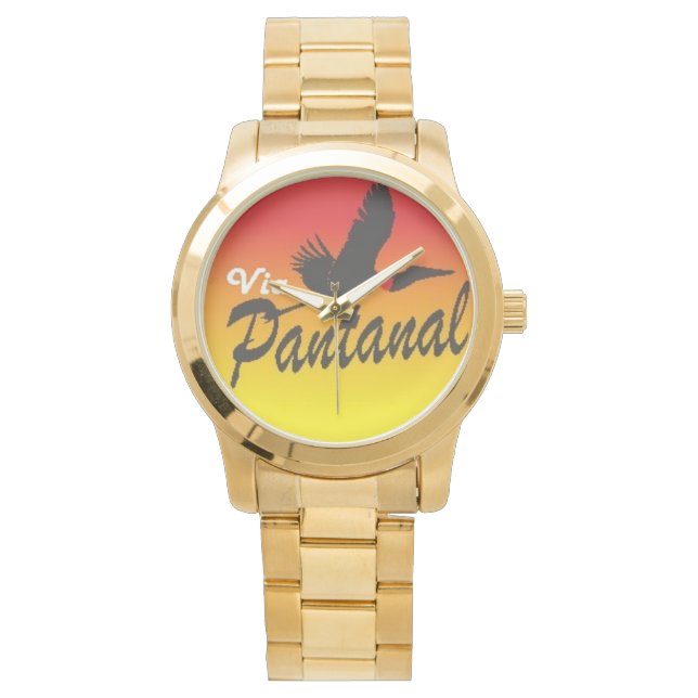 Pulseira de relógio Unisex Grande Dourada Horloge (Voorkant)